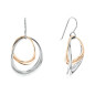 Boucles d'oreilles Calvin Klein, collection Sculptural Warped Rings, bijou acier référence 35000003