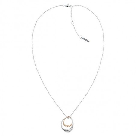 Collier Calvin Klein, collection Sculptural Warped Rings, bijou acier référence 35000008