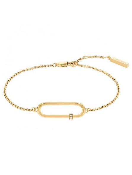 Bracelet Calvin Klein, collection Contemporary Elongated Oval, bijou acier référence 35000184