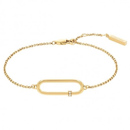 Bracelet Calvin Klein, collection Contemporary Elongated Oval, bijou acier référence 35000184