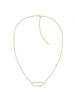 Collier Calvin Klein, collection Contemporary Elongated Oval, bijou acier référence 35000186