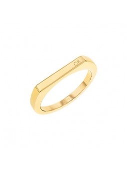 Bague Calvin Klein, collection Sculptural Faceted, bijou acier référence 35000188B