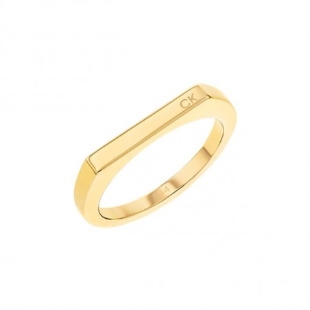 Bague Calvin Klein, collection Sculptural Faceted, bijou acier référence 35000188B