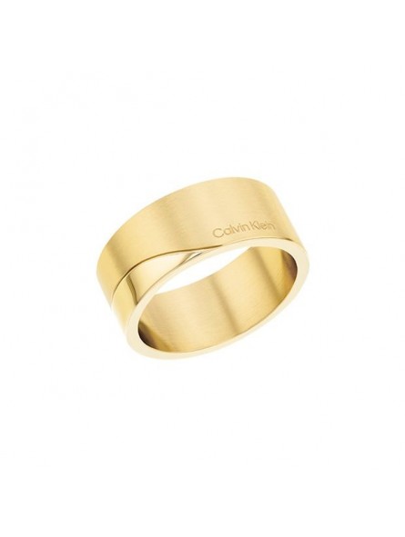 Bague Calvin Klein, collection Timeless Minimal Circular, bijou acier référence 35000199C