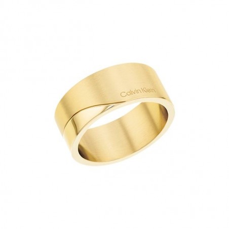 Bague Calvin Klein, collection Timeless Minimal Circular, bijou acier référence 35000199C