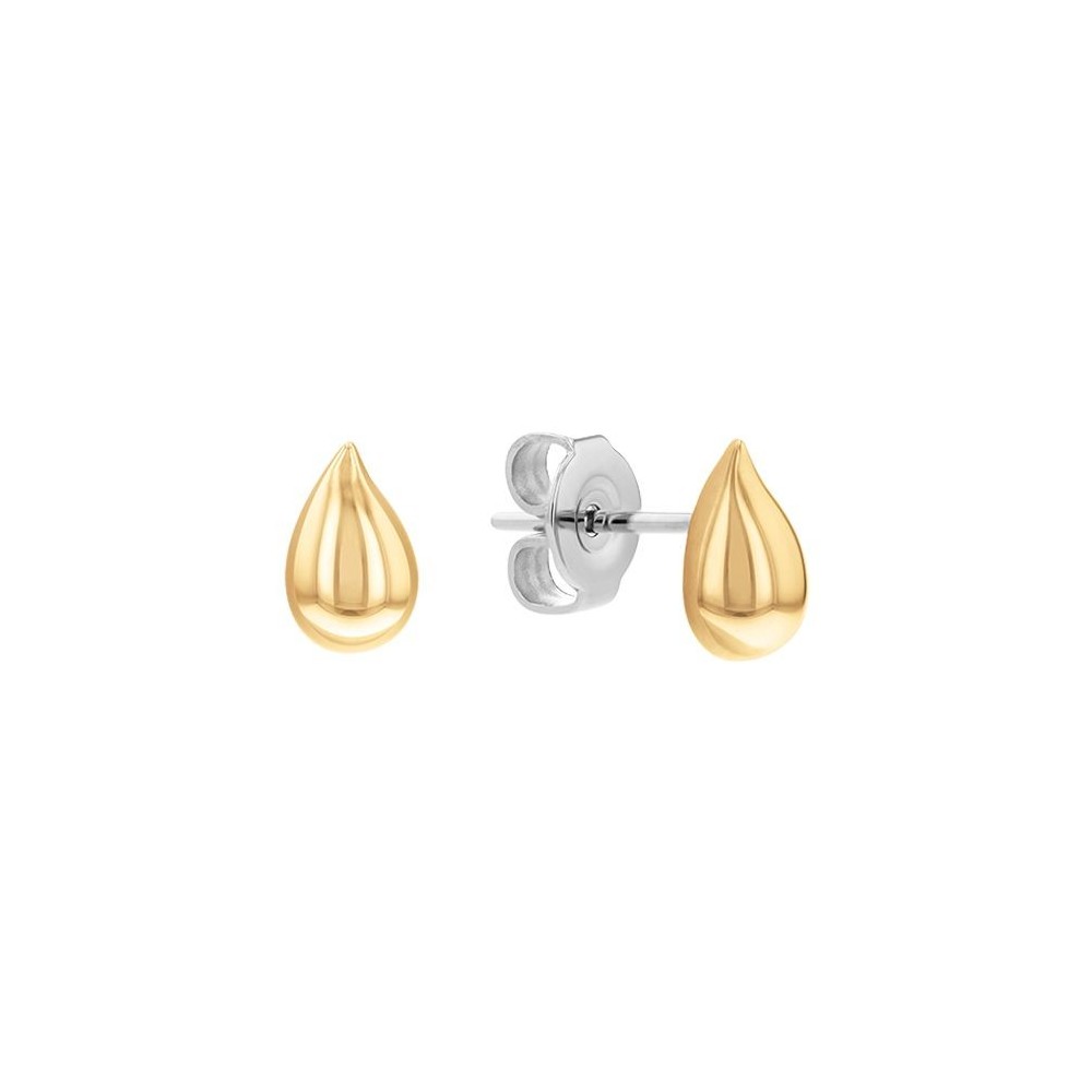 Boucles d'oreilles Calvin Klein, collection Sculptural Sculptured Drops, bijou acier référence 35000071