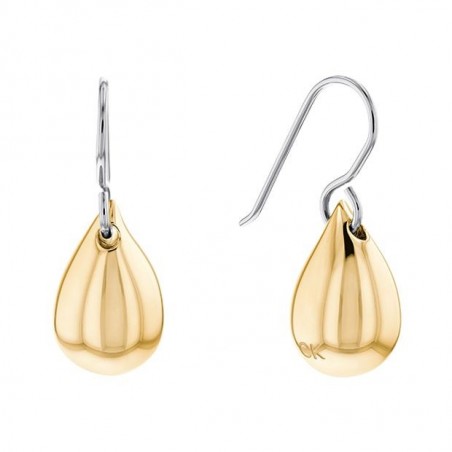 Boucles d'oreilles Calvin Klein, collection Sculptural Sculptured Drops, bijou acier référence 35000074