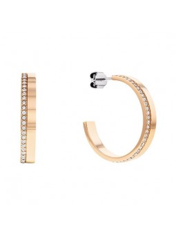 Boucles d'oreilles Calvin Klein, collection Timeless Minimal Linear, bijou acier référence 35000165