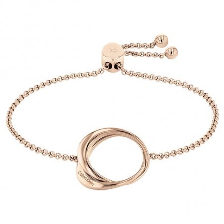 Bracelet Calvin Klein, collection Sculptural Warped Rings, bijou acier référence 35000005