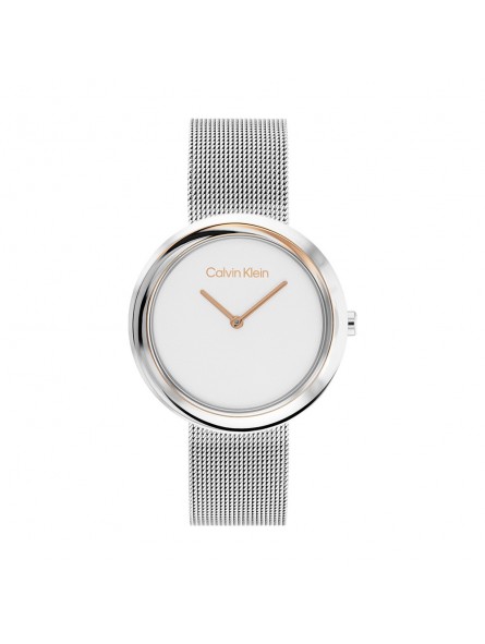 Montre Femme Calvin Klein - Collection Sculptural Twisted Bezel - Style Tendance - Réf. 25200011 Montre Femme Calvin Klein - Collection Sculptural Twisted Bezel - Style Tendance - Réf. 25200011