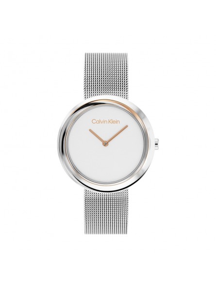 Montre Femme Calvin Klein - Collection Sculptural Twisted Bezel - Style Tendance - Réf. 25200011