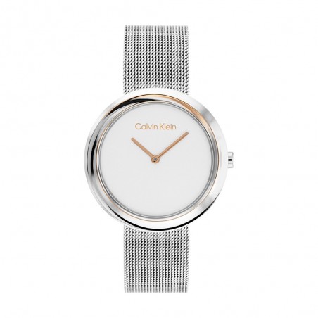 Montre Femme Calvin Klein - Collection Sculptural Twisted Bezel - Style Tendance - Réf. 25200011
