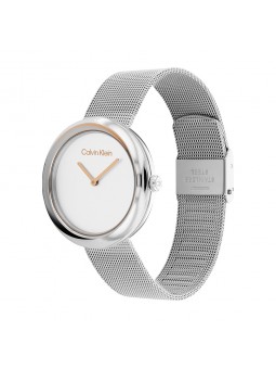 Montre Femme Calvin Klein - Collection Sculptural Twisted Bezel - Style Tendance - Réf. 25200011