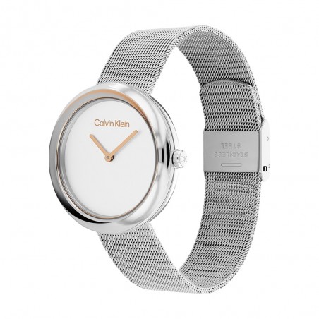 Montre Femme Calvin Klein - Collection Sculptural Twisted Bezel - Style Tendance - Réf. 25200011