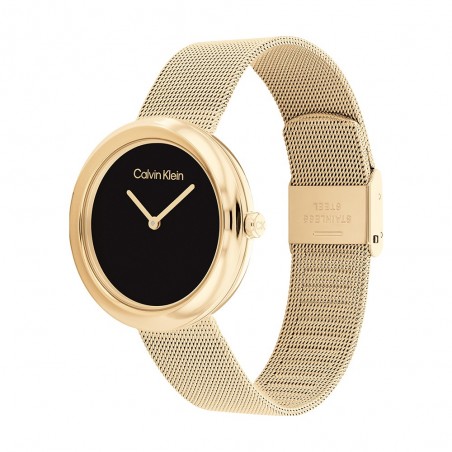 Montre Femme Calvin Klein - Collection Sculptural Twisted Bezel - Style Tendance - Réf. 25200012