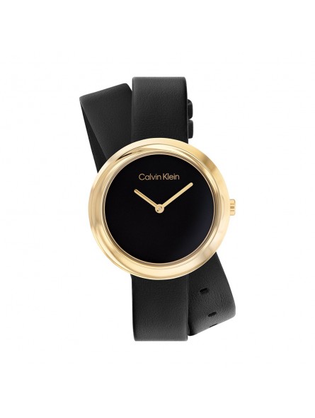 Montre Femme Calvin Klein - Collection Sculptural Twisted Bezel - Style Tendance - Réf. 25200095