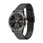 Montre Homme Hugo Boss Associate  - Boîtier acier noir - Bracelet acier noir - Ref 1513811