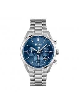 Montre Homme Hugo Boss Champion  - Boîtier acier argenté - Bracelet acier argenté - Ref 1513818