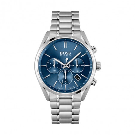 Montre Homme Hugo Boss Champion  - Boîtier acier argenté - Bracelet acier argenté - Ref 1513818