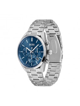 Montre Homme Hugo Boss Champion  - Boîtier acier argenté - Bracelet acier argenté - Ref 1513818