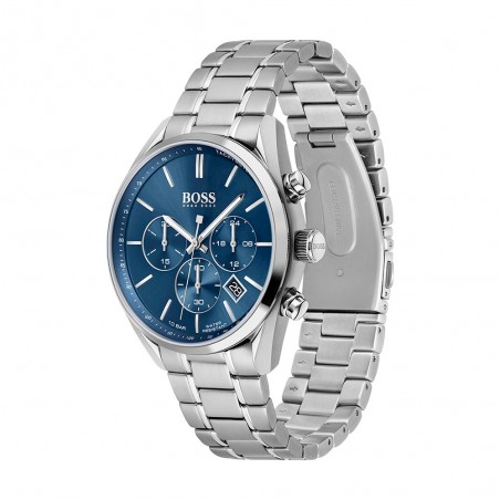 Montre Homme Hugo Boss Champion  - Boîtier acier argenté - Bracelet acier argenté - Ref 1513818