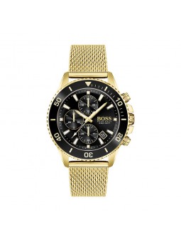 Montre Homme Hugo Boss Admiral  - Boîtier acier doré - Bracelet acier doré - Ref 1513906