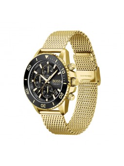 Montre Homme Hugo Boss Admiral  - Boîtier acier doré - Bracelet acier doré - Ref 1513906