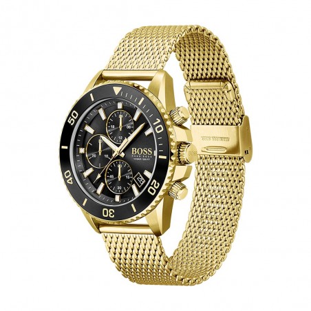 Montre Homme Hugo Boss Admiral  - Boîtier acier doré - Bracelet acier doré - Ref 1513906