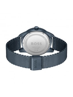 Montre Homme Hugo Boss Automatique Sport Lux  - Boîtier acier bleu - Bracelet acier bleu - Ref 1513946