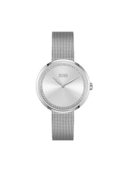 Montre Femme Hugo Boss Praise  - Boîtier acier argenté - Bracelet acier argenté - Ref 1502546