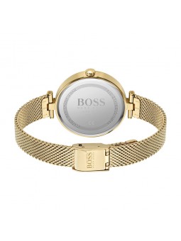 Montre Femme Hugo Boss Majesty  - Boîtier acier doré - Bracelet acier doré - Ref 1502586