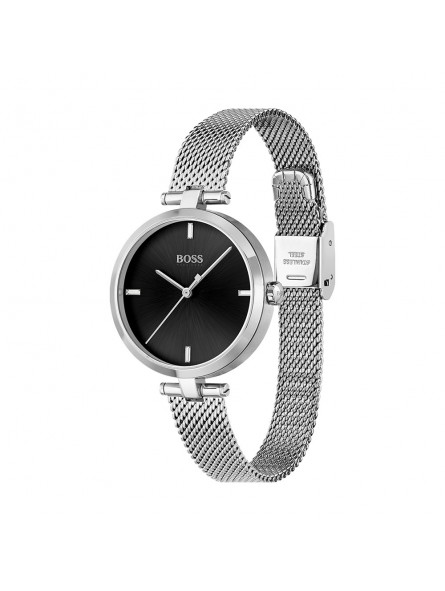 Montre Femme Hugo Boss Majesty Bo tier acier argent Bracelet acier argent Ref 1502594