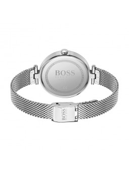 Montre Femme Hugo Boss Majesty  - Boîtier acier argenté - Bracelet acier argenté - Ref 1502594