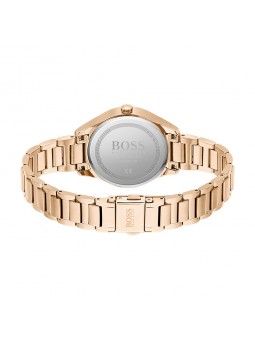 Montre Femme Hugo Boss Sport Lux  - Boîtier acier doré rose - Bracelet acier doré rose - Ref 1502603