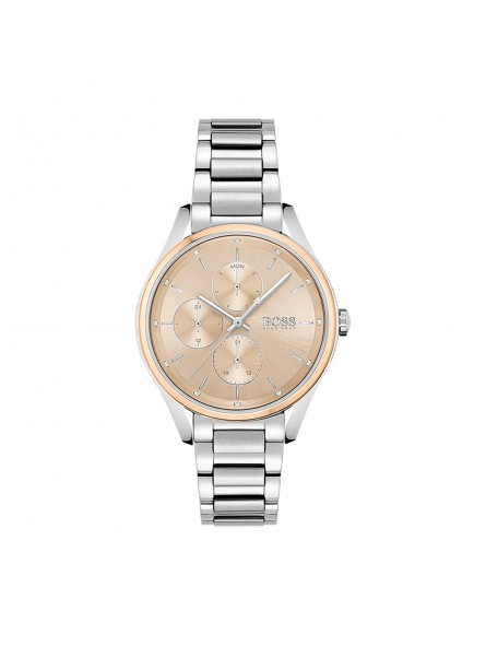 Montre Femme Hugo Boss Sport Lux  - Boîtier acier argenté - Bracelet acier argenté - Ref 1502604