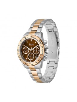 Montre Femme Hugo Boss Sport Lux  - Boîtier acier argenté - Bracelet acier argenté et doré Rose - Ref 1502617