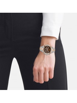 Montre Femme Hugo Boss Sport Lux  - Boîtier acier argenté - Bracelet acier argenté et doré rose - Ref 1502617