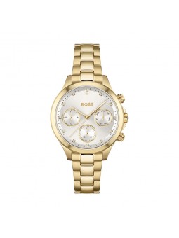 Montre Femme Hugo Boss Sport Lux  - Boîtier acier doré - Bracelet acier doré - Ref 1502628