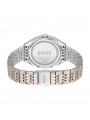 Montre Femme Hugo Boss Business  - Boîtier acier argenté - Bracelet acier argenté et doré rose - Ref 1502641