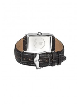 Montre Homme Lip Churchill T18 Cadran Acier Bracelet Cuir Noir
