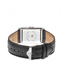 Montre Homme Lip Churchill T24 cadran acier blanc - Bracelet cuir noir