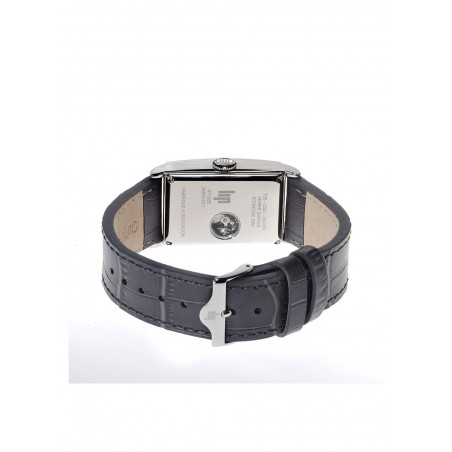 Montre Homme Lip Churchill T26 cadran blanc - Bracelet cuir gris