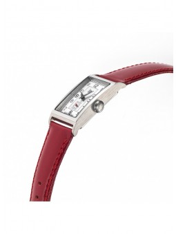 Lip Churchill T18 cadran blanc - Bracelet cuir rouge