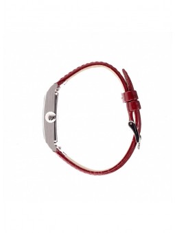Lip Churchill T18 cadran blanc - Bracelet cuir rouge