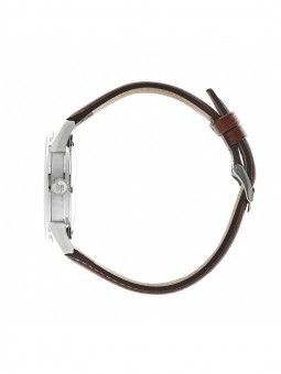 Lip Himalaya 40 mm cadran Squelette blanc - Bracelet cuir marron