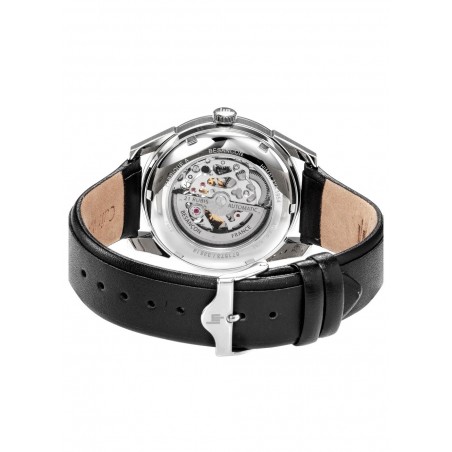 Montre Homme Lip Himalaya 40 mm Sablier cadran noir squelette - Bracelet cuir noir