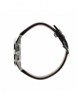 Lip Himalaya 40mm Chronographe au cadran noir et bracelet cuir noir