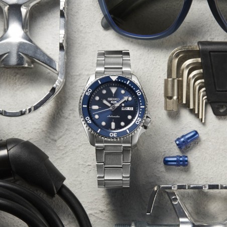 Montre Homme SEIKO 5 Sports Automatique Bleu Acier - SRPD51K1