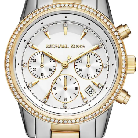 Montre Femme MICHAEL KorS Ritz Chrono Bicolore blanc - MK6474
