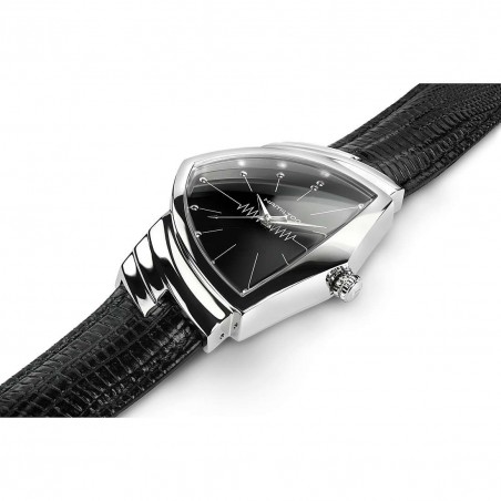 Montre Unisexe HAMILTON Ventura Quartz Noir Cuir - H24411732